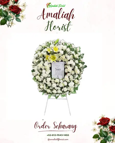 Krans Bunga Duka Pabuaran Tumpeng